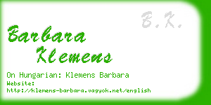 barbara klemens business card